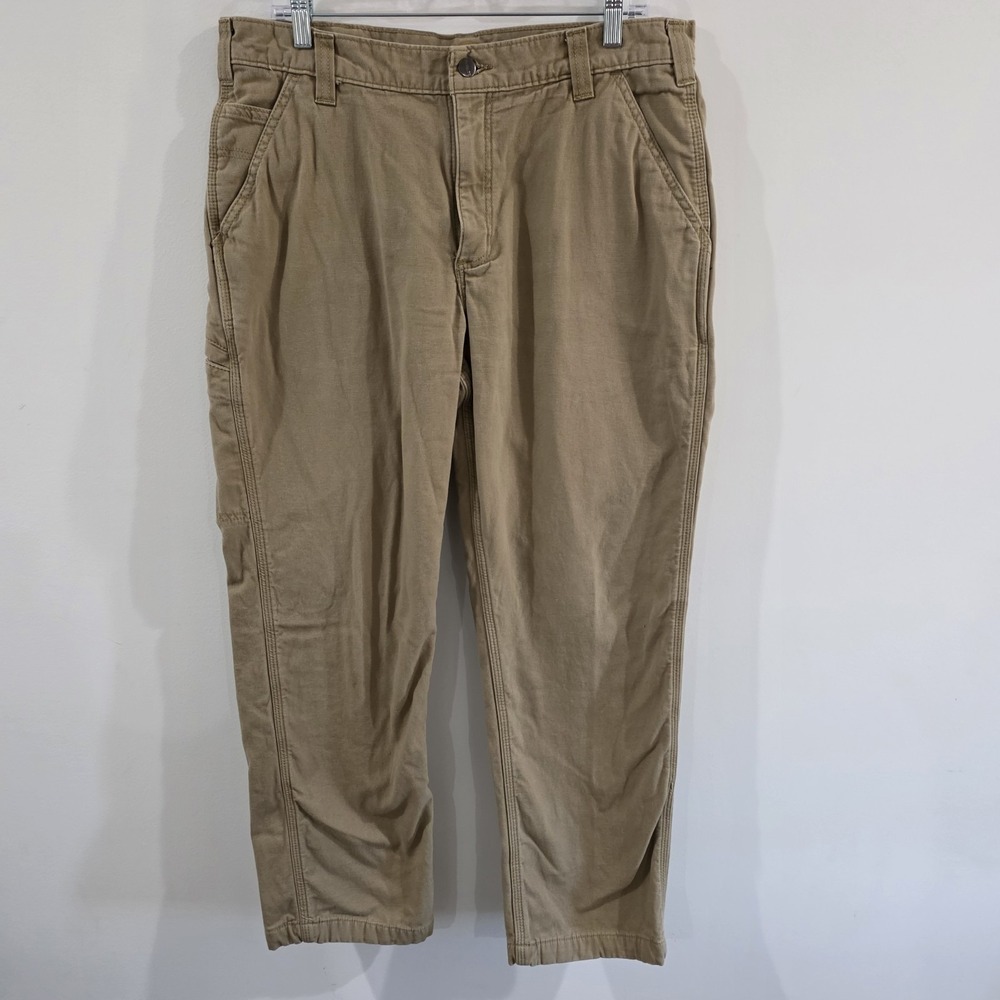 Carhartt Mens Lined Canvas Work Pants Size 36‎ X 30 Relaxed Fit